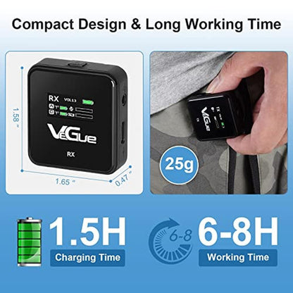 Lavalier Mic: VeGue Wireless 2.4GHz Dual Channel – In Use