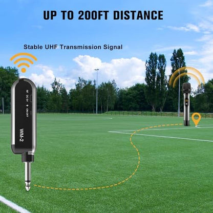 Vegue Microphone: VeGue Wireless UHF Cordless Dual Handheld – Side View