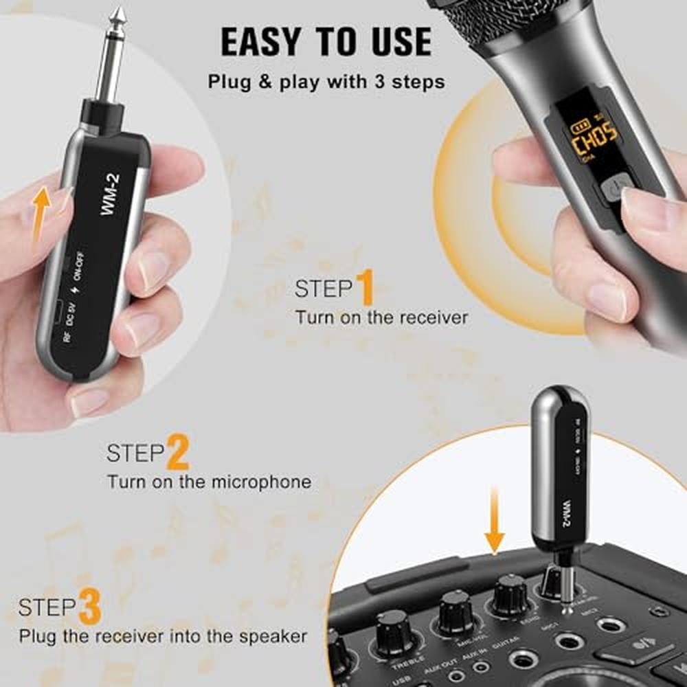 Vegue Microphone: VeGue Wireless UHF Cordless Dual Handheld – In Use