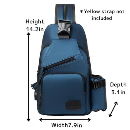 Vendioer Convertible Anti-theft USB Port Sling Bag – Side View