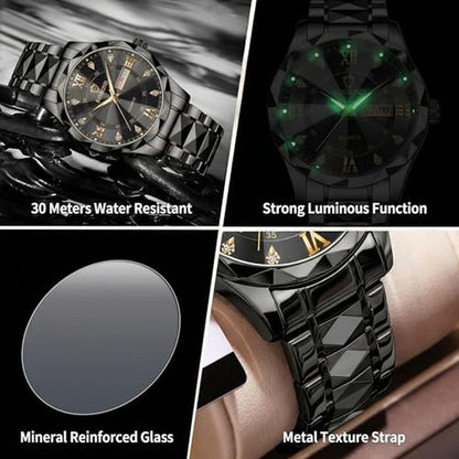 Verhux Mens Watches: Diamond Dress Business Luxury – Packaging