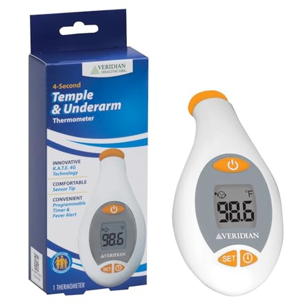 Veridian Healthcare Temple Underarm Thermometer – Front View