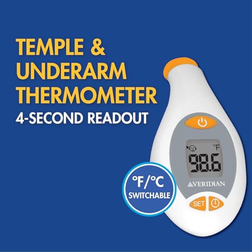 Veridian Healthcare Temple Underarm Thermometer – Side View
