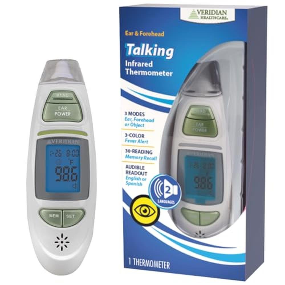 Veridian Non Contact Infrared Forehead Thermometer – Front View