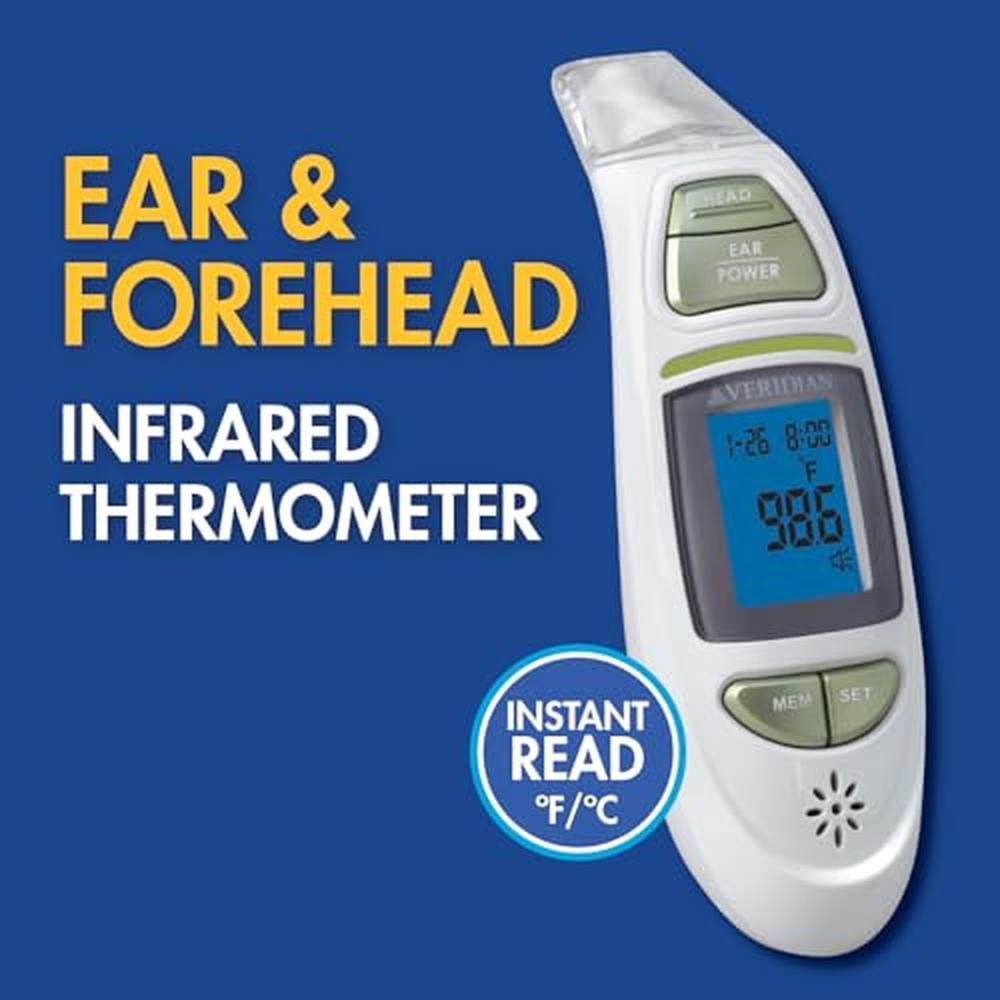 Veridian Non Contact Infrared Forehead Thermometer – Side View