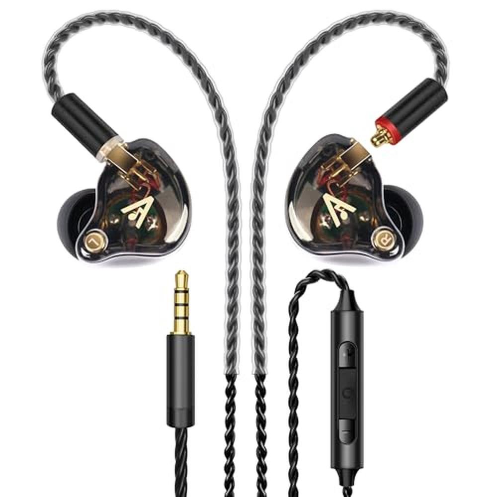 Vibes 202M Wired Earbuds: HiFi in Ear Monitor Headphones – Front View