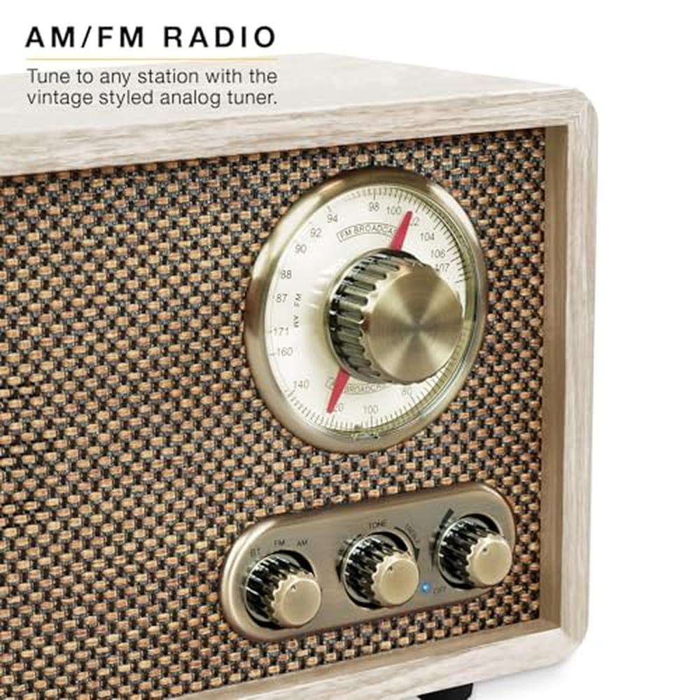 Victrola Willow: Victrola Retro Wood Bluetooth Radio with – In Use