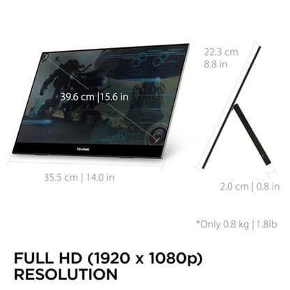 ViewSonic VX1655: 15.6 Inch 1080p FHD Portable LED IPS – In Use