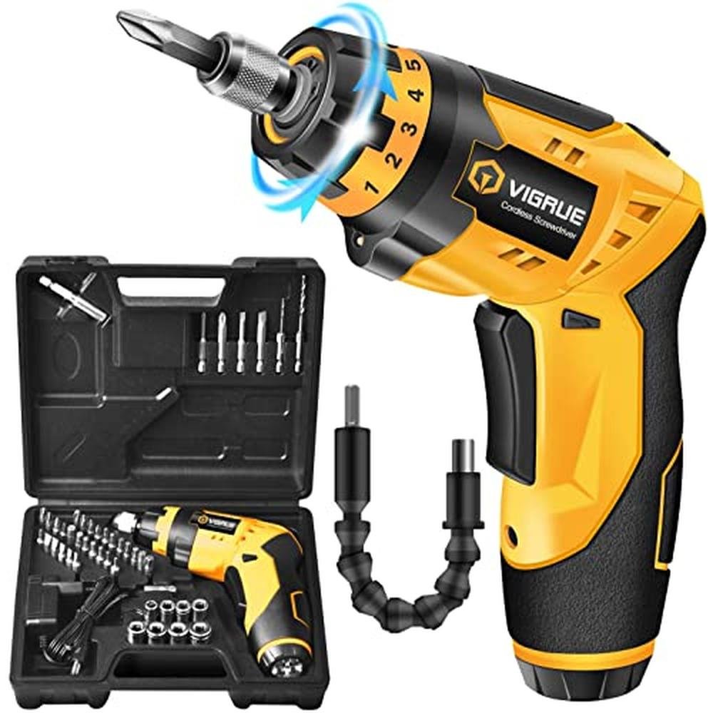 Screwdriver VIGRUE: VIGRUE Cordless Screwdriver Set – Front View