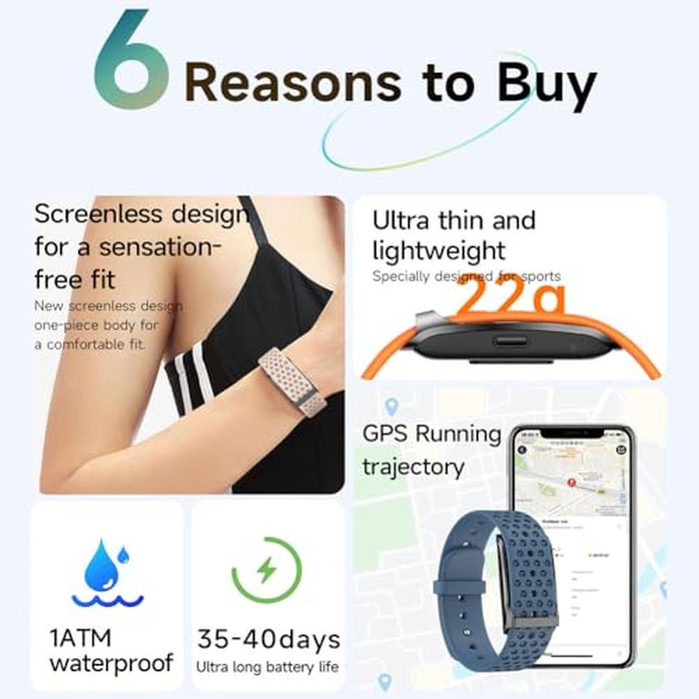Vikye Screenless Fitness Tracker – Side View