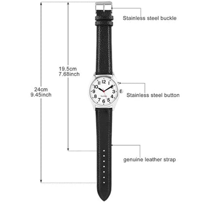 Time Vilosa: ViLoSa English Talking Watch White Face Black – In Use