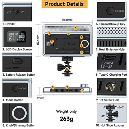 Light Video: Viltrox 18W LED Video Light CRI 95+ 2800-6800K – Packaging