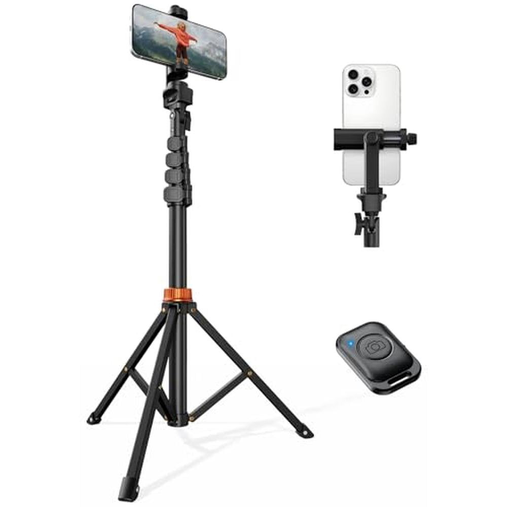 Phone Tripod: VIMOSE 66" Extendable Tripod for iPhone and – Front View