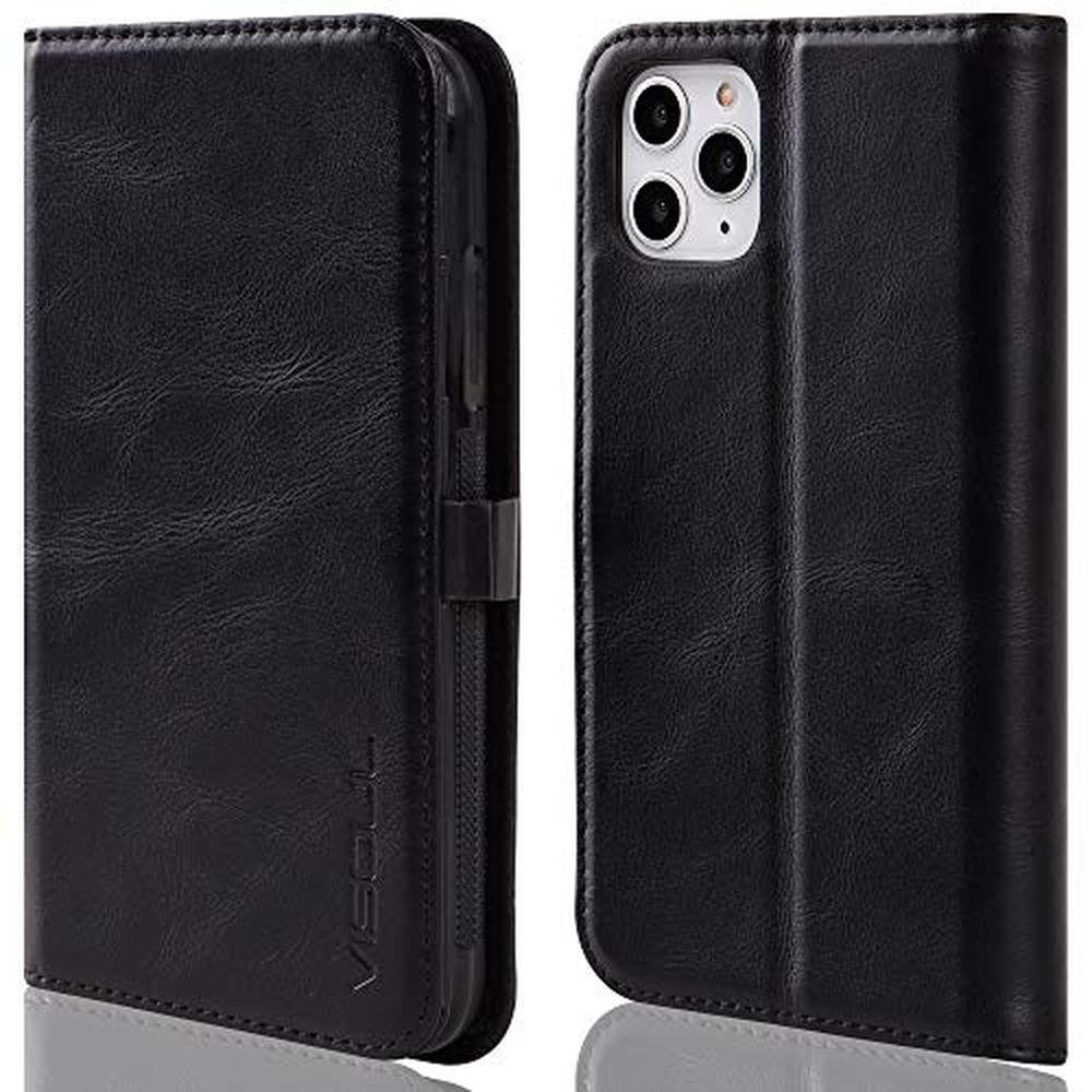 Case iPhone 11 Pro Max: Visoul Wallet Case with Card Holder – Front View
