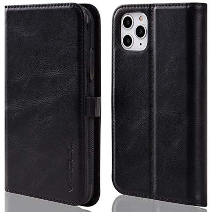 Case iPhone 11 Pro Max: Visoul Wallet Case with Card Holder – Front View
