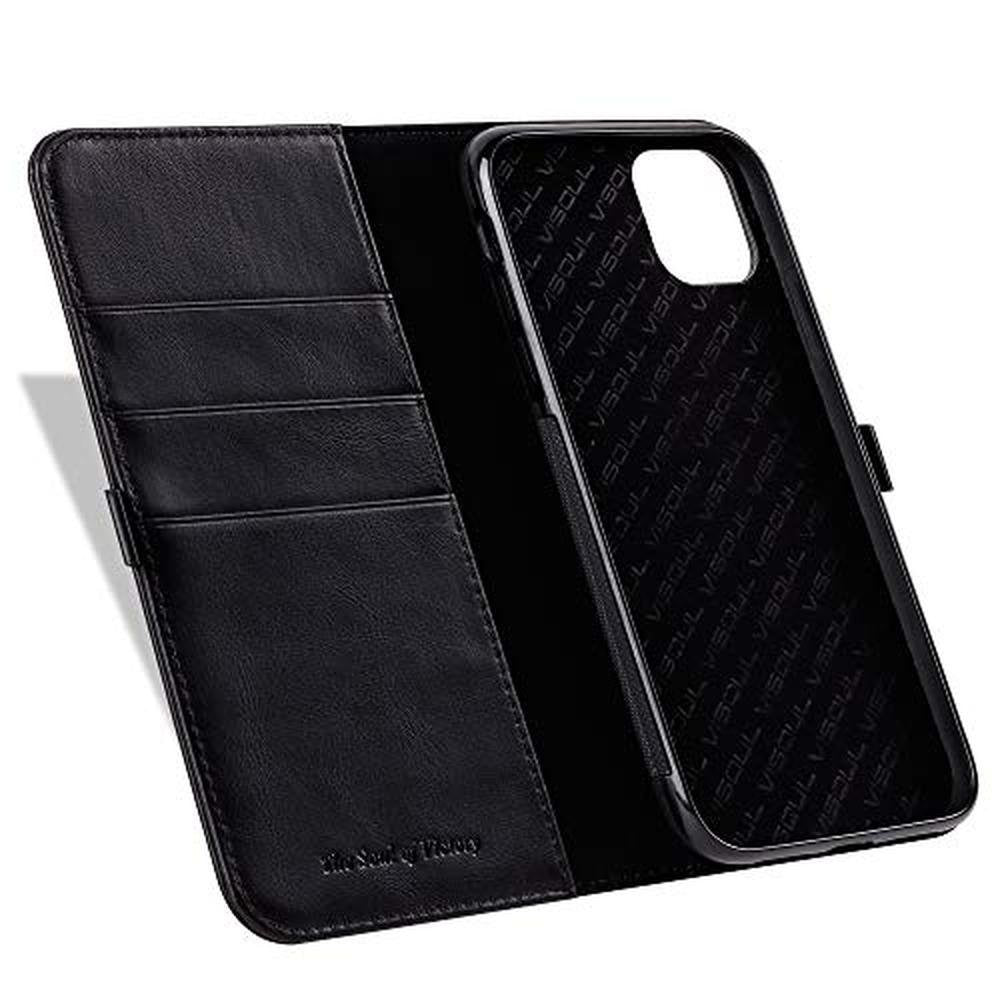 Case iPhone 11 Pro Max: Visoul Wallet Case with Card Holder – Side View