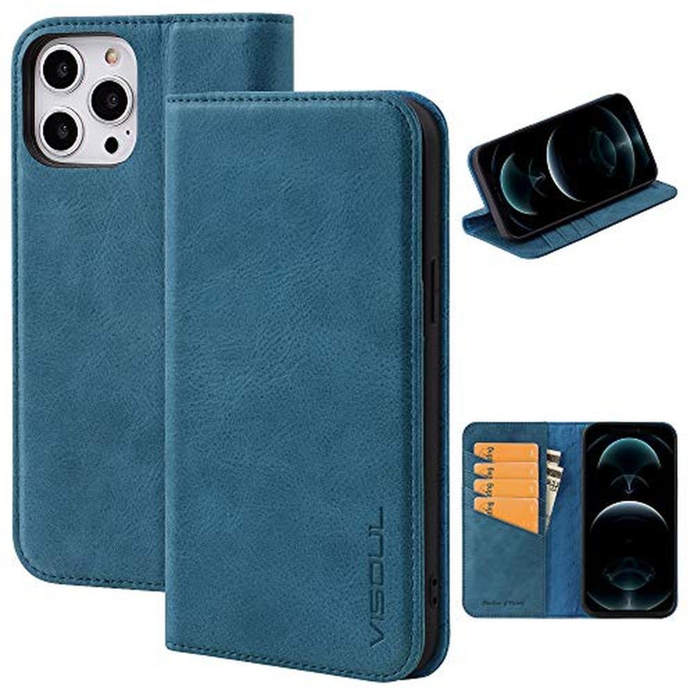 Case iPhone: VISOUL iPhone 12 Pro Max 6.7 Genuine Leather – Front View