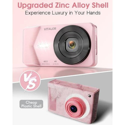 Digital Camera: Autofocus 48MP 4K Camera for Photography – Side View