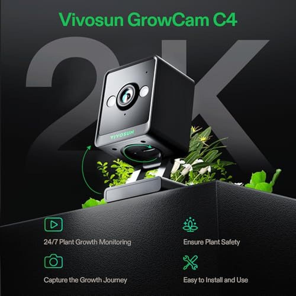 WiFi Grow Camera: VIVOSUN GrowCam C4 2K QHD – Close-up Detail