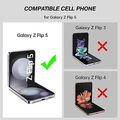 Galaxy Z Flip 5 Case: Vizvera Flip Galaxy Phone Case with – Side View