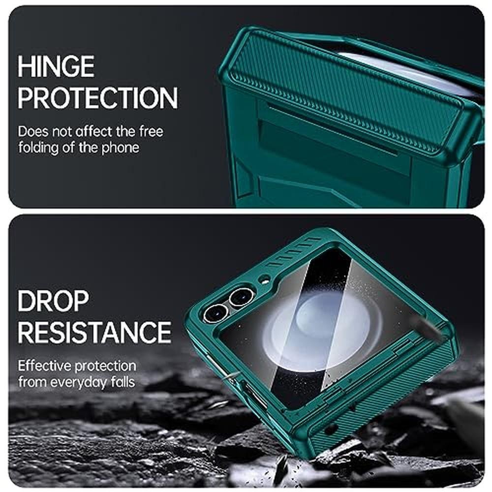 Galaxy Z Flip 5 Case: Vizvera Flip Galaxy Phone Case with – Close-up Detail