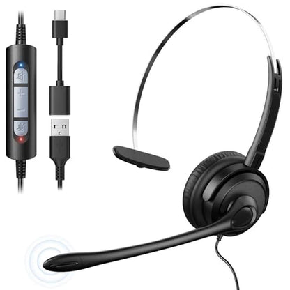 Headset Voistek: Voistek USB Headset with Microphone – Front View