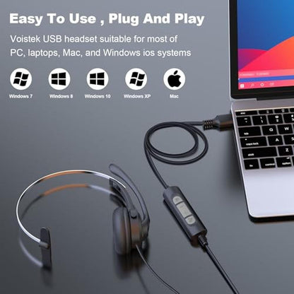 Headset Voistek: Voistek USB Headset with Microphone – In Use