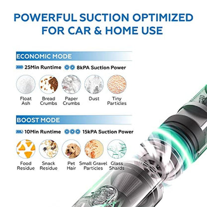 Cordless Handheld Vacuum: Voltorb 15000PA High Power Mini – Side View