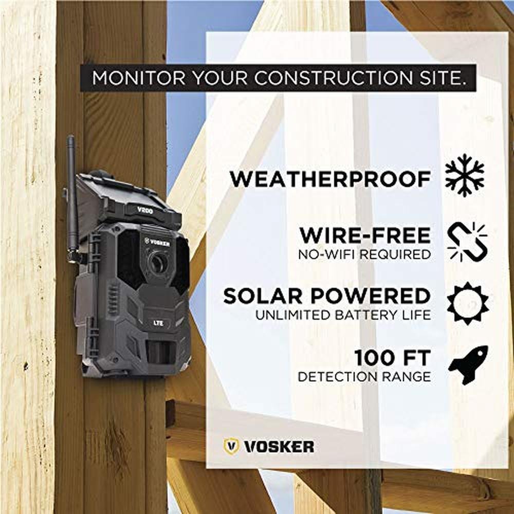 V200 Vosker: Vosker V200 LTE Wireless Security Camera – Close-up Detail