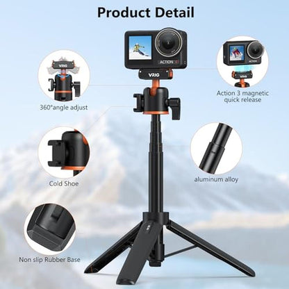 Action Vrig: VRIG Action 5 Pro 21 Magnetic Tripod – Close-up Detail