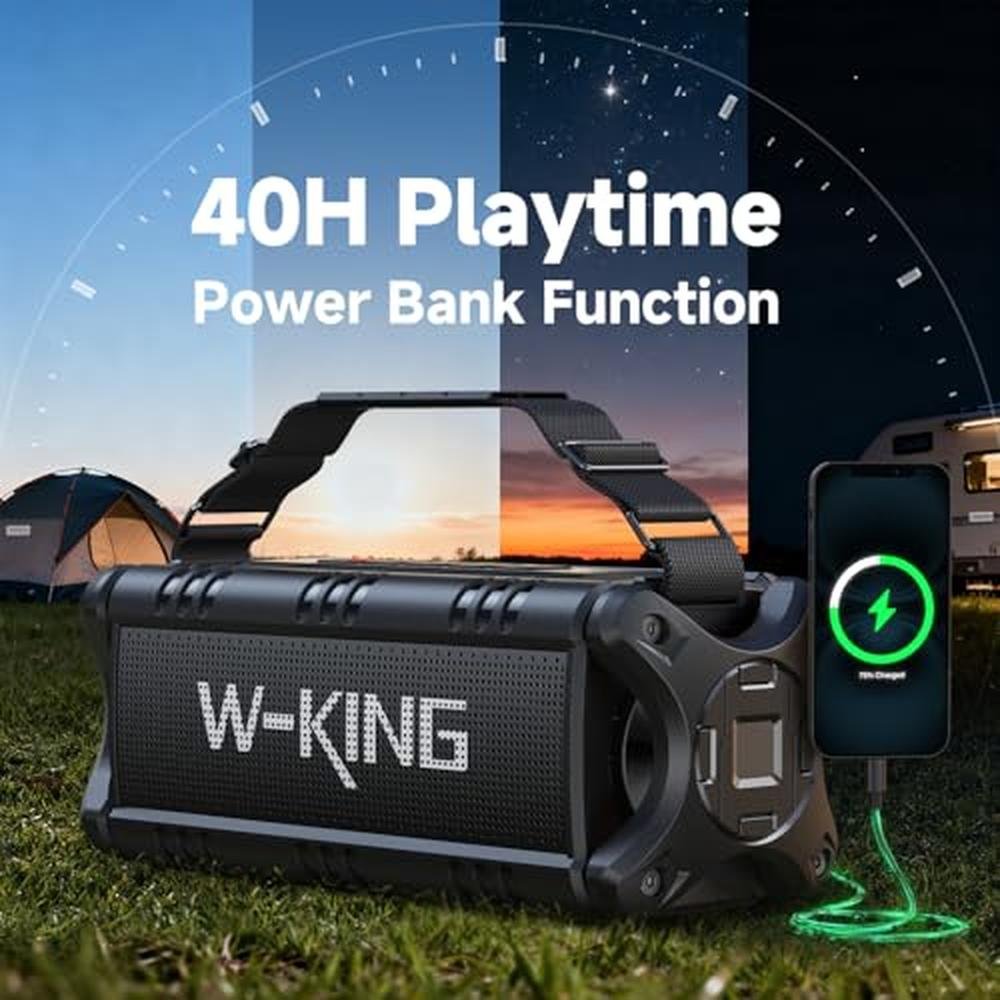Bluetooth Speaker: W-KING 90W Max Portable Outdoor Speaker – Packaging