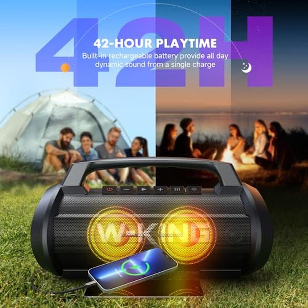 Bluetooth Speaker: W-KING Portable Speakers Bluetooth – In Use