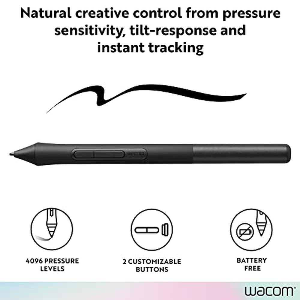Wacom LP1100K: Wacom Intuos Tablet 4K Pen Compatibility – Close-up Detail