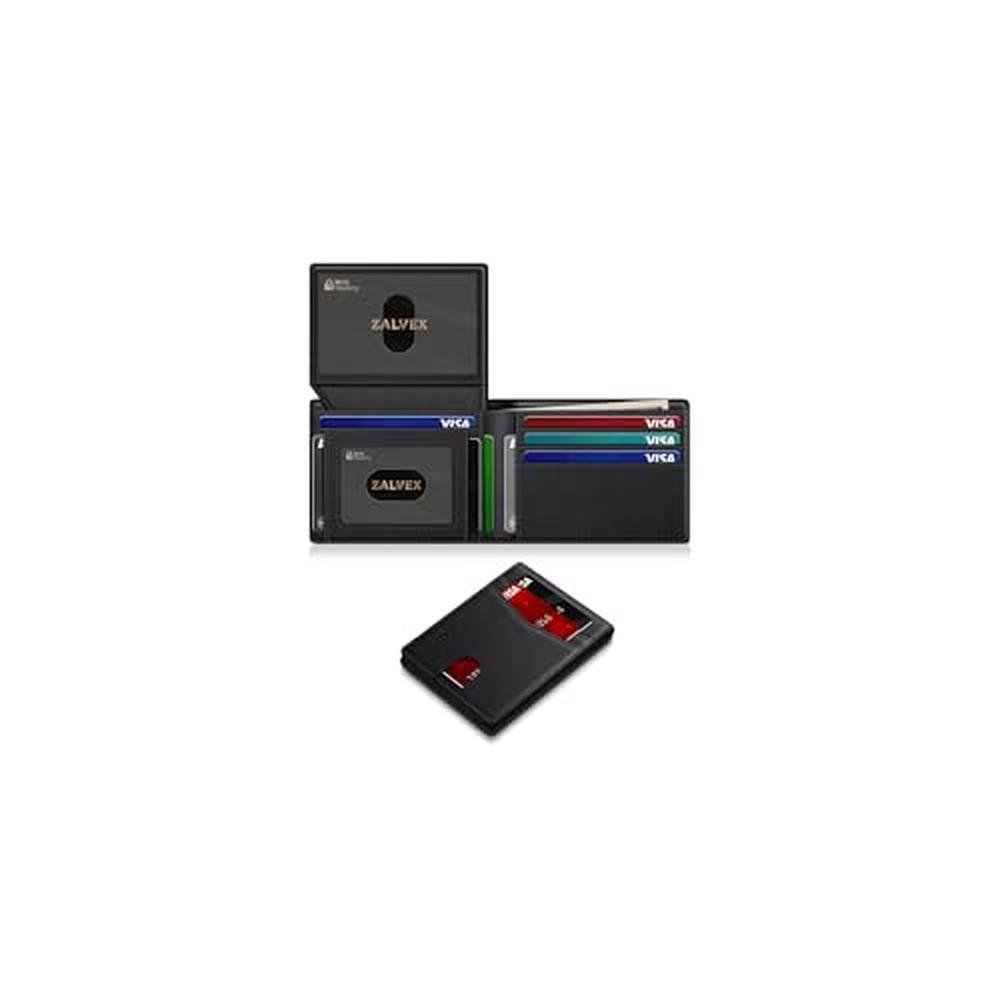 Wallet for Men Slim RFID Blocking Leather Credit Card – Front View