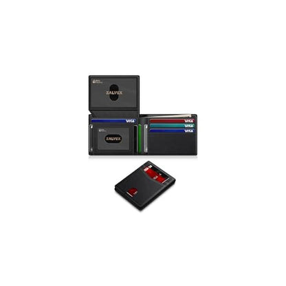 Wallet for Men Slim RFID Blocking Leather Credit Card – Front View