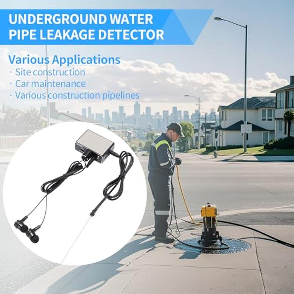 Water Detector: Underground Water Pipe Leak Detector – Side View