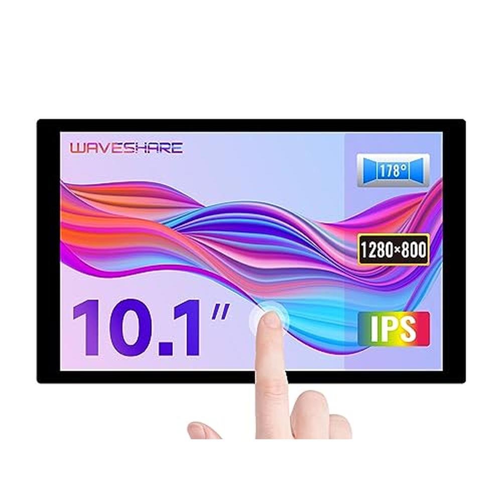 Zero Pico: Waveshare 10.1inch Capacitive Touch LCD IPS – Front View