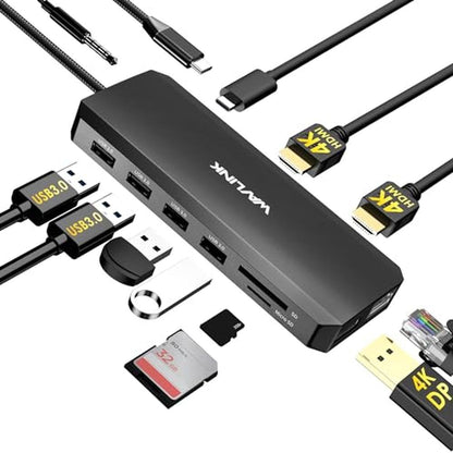 WAVLINK 12-in-1 USB C Docking Station – Front View