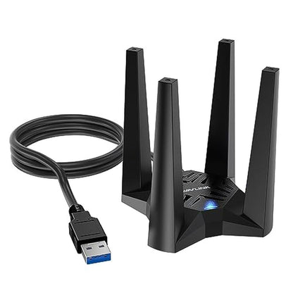 WAVLINK AX1800: Dual-Band USB WiFi 6 Adapter – Front View