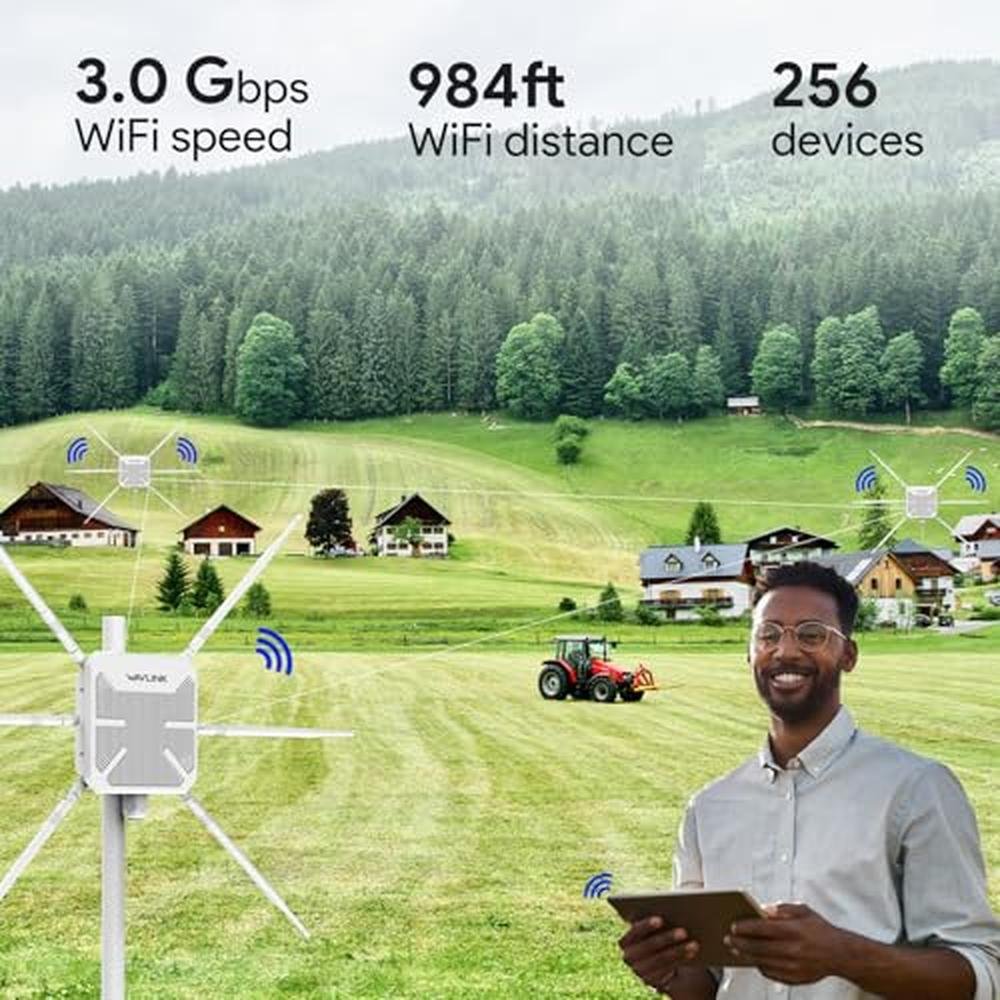 WAVLINK AX3000 Outdoor WiFi 6 Extender – Side View