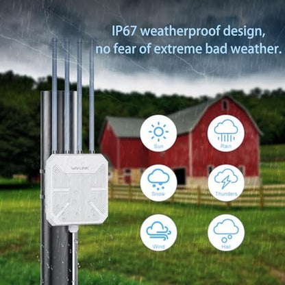 WAVLINK AX3000 Outdoor WiFi 6 Extender Long Range – Side View