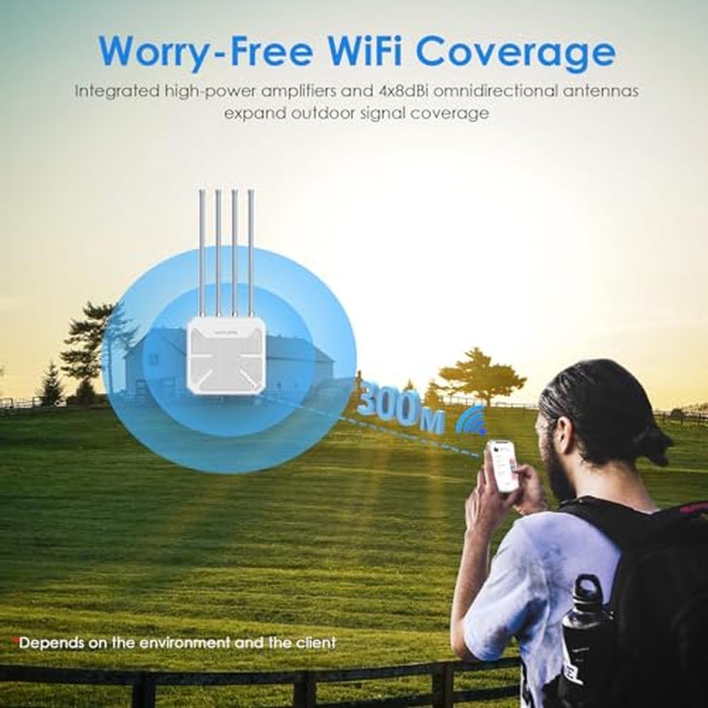 WAVLINK AX3000 Outdoor WiFi 6 Extender Long Range – Close-up Detail