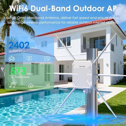 WAVLINK AX3000 Outdoor WiFi 6 Extender – Side View