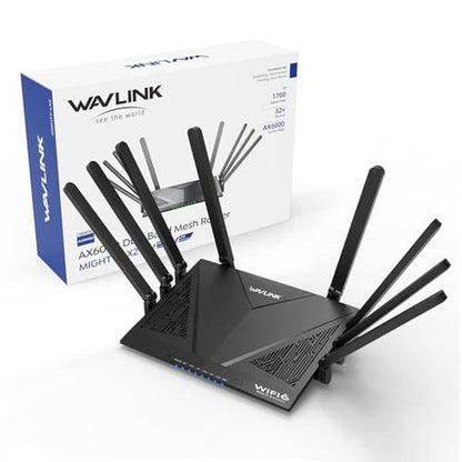 WAVLINK AX6000 Dual Band WiFi 6 Router – Front View
