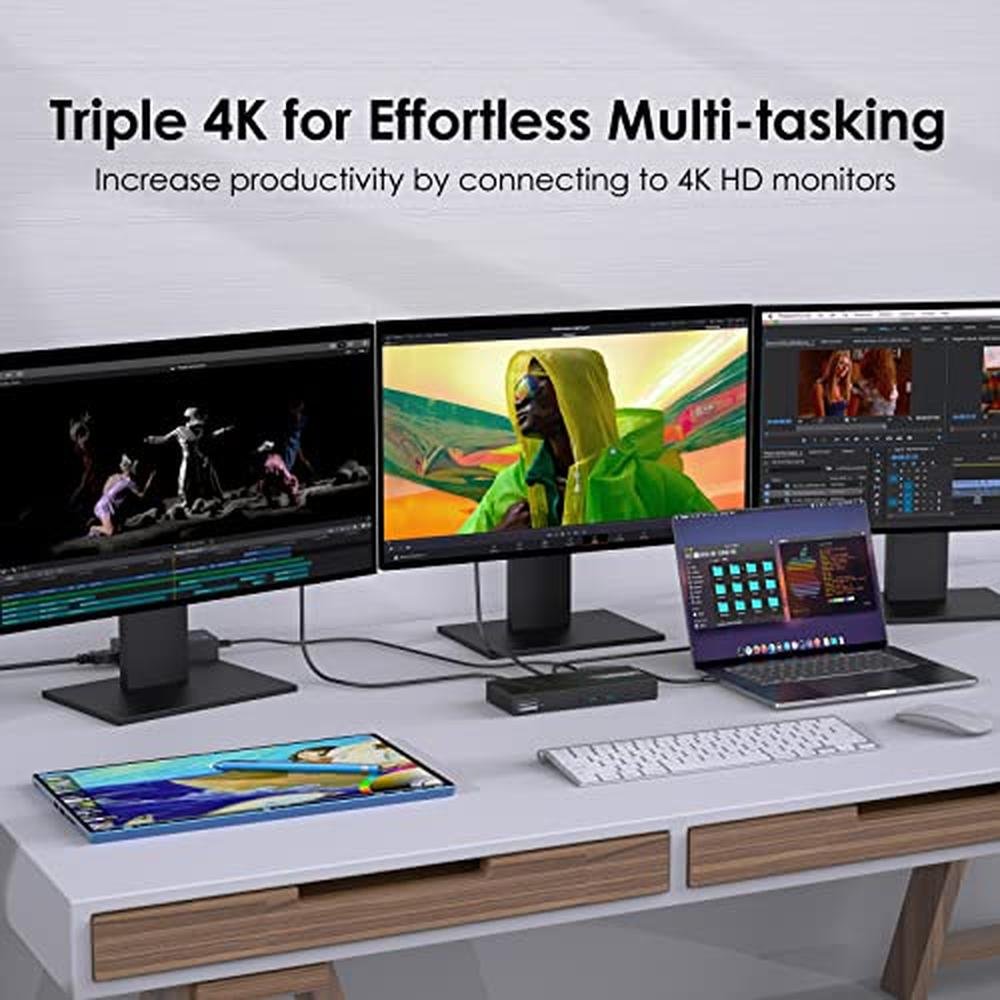 Wavlink DisplayLink: Wavlink Triple Monitor 4K 60Hz Docking – Close-up Detail