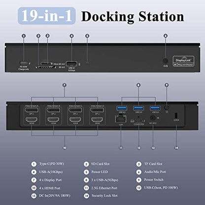 WAVLINK DisplayLink Laptop Docking Station – Side View