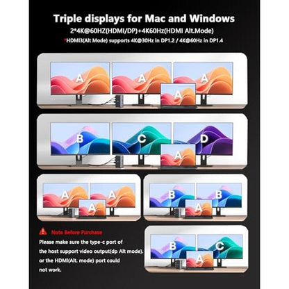 WAVLINK Docking Station: 15-in-1 Triple 4K Display – Close-up Detail