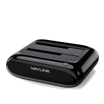 WAVLINK Dual Bay Hard Drive Docking Station – Front View