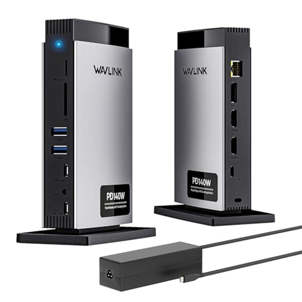 Docking Station: WAVLINK 11-in-1 USB C Docking Station with – Front View
