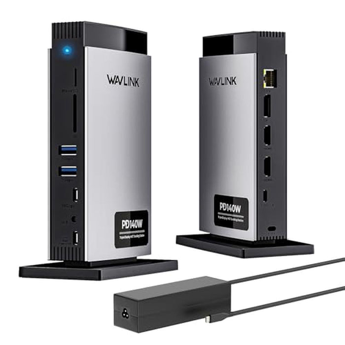 Docking Station: WAVLINK 11-in-1 USB C Docking Station with – Front View